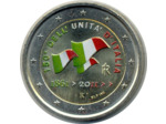 ITALIE 2011 2 EURO COLORISEE 150 ANS DE LA REUNIFICATION SUP