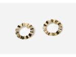 Boucles d'oreilles Kelli dorées, ondulées à la main