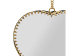Miroir suspendu coeur doré laiton 13x14cm