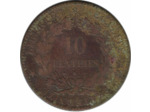 FRANCE 10 CENTIMES CERES 1873 K (Bordeaux) TB+ (taches)