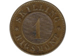 DANEMARK 1 SKILLING RIGSMONT CRISTIAN IX 1872 TTB