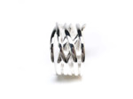 Bague Unique Ajustable Entrelacés Argent