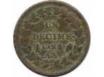 FRANCE UN DECIME DUPRE AN 8/5 AA (Metz) TB+ AA sur A