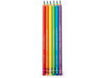 Legami - Lot de 6 crayons HB en papier recyclé arc-en-ciel