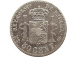 ESPAGNE 50 CENTIMOS 1880 MSM TB+ (W685)