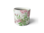 Pot de fleurs rose céramique beige 11x11x9cm