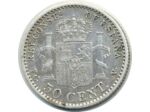 ESPAGNE 50 CENTIMOS 1910 PCV ALFONSO XIII TTB (W730)