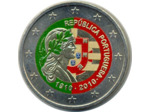 PORTUGAL 2010 2 EURO COLORISEE 100 ANS REPUBLIQUE SUP