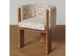 Chaise Amphitryon Beige Bois d'Acacia 60x63x77cm