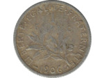 FRANCE 1 FRANC SEMEUSE ROTY ARGENT 1906 TB-
