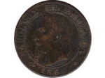 FRANCE 1 CENTIME NAPOLEON III 1861 BB (Strasbourg) TTB (G87)