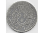 LOUIS XV - 1/2  ECU AUX BRANCHES D'OLIVIER 1727 N (MONTPELLIER) 7/6 TB-