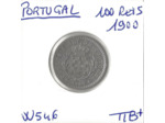 PORTUGAL 100 REIS 1900 TTB+