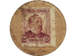 TIMBRE MONNAIE - ESPAGNE - 25 CENTIMOS BORDEAUX LUIS ZORRILLA (1938) TTB- N2