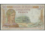 FRANCE 50 FRANCS CERES 27-10-1938 U.8895 TB+
