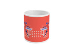 Tasse ou mug pingpong "Tennis de Table en orange" - Personnalisable