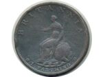 GRANDE BRETAGNE 1 FARTHING 1799 GEORGES III TB rayures (W646)