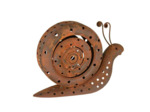 Photophore escargot rouille 33x9x23cm