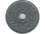 FRANCE 20 CENTIMES LINDAUER ZINC 1945 SUP