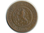 PAYS-BAS 1/2 CENT 1884 WILLIAM III TTB (W109.1)