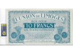 87 HAUTE VIENNE L'UNION DE LIMOGES BON POUR 10 FRANCS EN MARCHANDISE