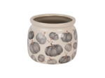 Pot de Fleurs céramique Citrouille gris 16x13cm