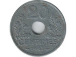 FRANCE 20 CENTIMES TYPE 20 1943 TTB