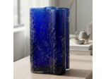 Vase Volcanique Bleu Verre 20x20x30cm