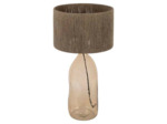 Lampe à poser ambre Heliac verre jute 30x60cm