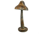 Champignon fer marron patiné 14x14x27cm