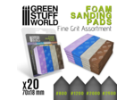 Ponçage - Papier de verre - Sanding foam - 20 pcs grains fin