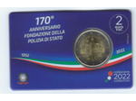 ITALIE 2022 2 EURO COMMEMORATIVE POLICE COINCARD