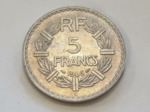 FRANCE 5 FRANCS LAVRILLIER Aluminium 1946 C TTB (G766)