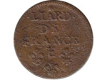 LOUIS XIV (1643-1715) LIARD DE FRANCE 1655 E (Meung sur Loire) TB
