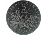 FRANCE 5 FRANCS ROTY 1991 BE