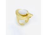 Bague Originale Or Nacre Blanche