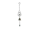 Cloche suspendre oiseaux fonte 10x10x74cm