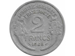 FRANCE 2 FRANCS MORLON ALU 1945 C TB+