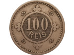 PORTUGAL 100 REIS 1900 TTB (W546)