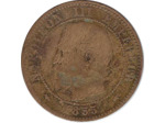 FRANCE 2 CENTIMES NAPOLEON III 1855 A (Paris) CHIEN TB