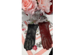 GF4010 Gants femme cuir agneau rouge, noir