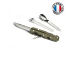 Couteau Bivouac Multifonctions 6-en-1 – Fabriqué à Thiers, France | Camping, Randonnée & Survie