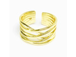 Bague Ajustable Entrelacés Argent Doré