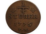 ALLEMAGNE (duché de Juliers-Berg) 1/4 STUBER 1775 TB+ (KM205)