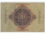ALLEMAGNE 20 MARK SERIE N 8650793 19-02-1914 TB+