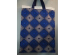 SAC TOTE BAG BLEU ET BLANC AVEC GRANDES ET PETITES ANSES