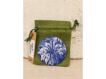 Badge Toile de Jouy feuillage tropical-Création française