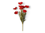 Bouquet Coquelicot Rouge Polyester 53cm