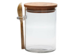Bocal hermétique cuillère bois 16x12cm