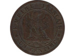 FRANCE 1 CENTIME NAPOLEON III 1861 BB (Strasbourg) TTB (G87)